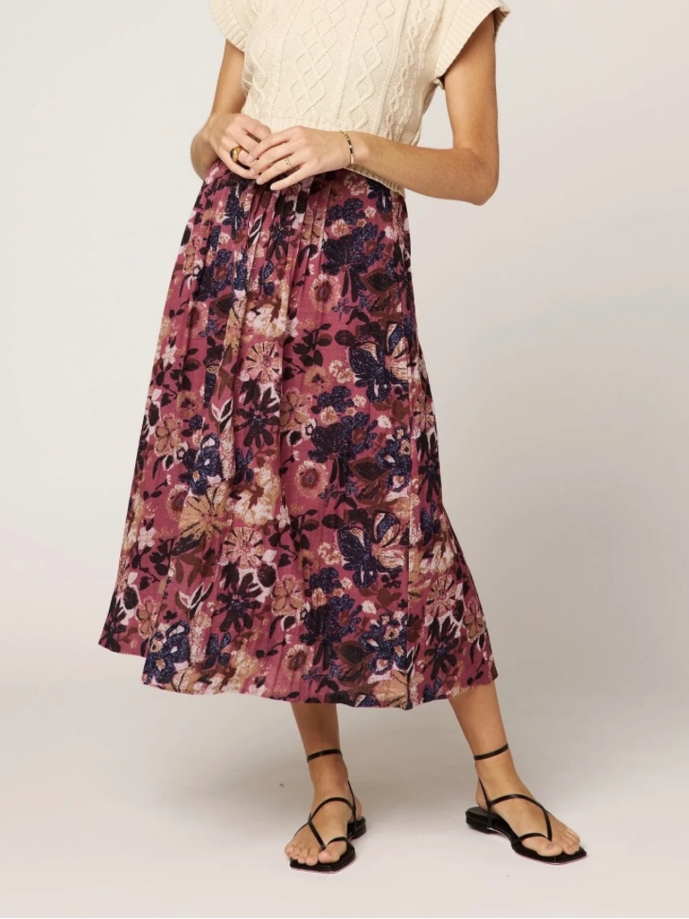 🌺 Cleobella Radha Pleated Ankle Skirt
